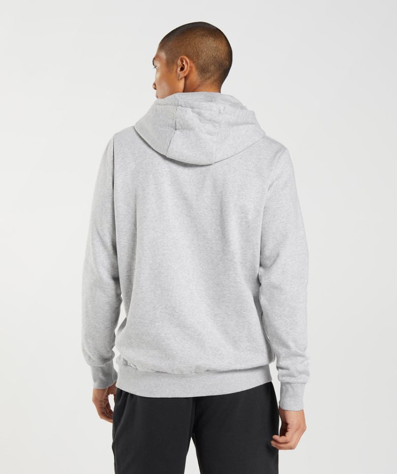 Men's Gymshark Block Hoodie Light Grey | CA 1705ND